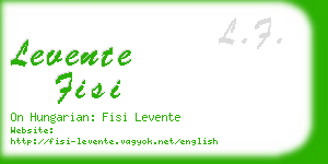 levente fisi business card